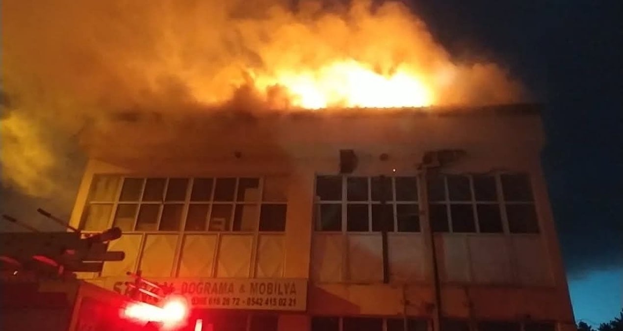 Kastamonu’da atölyede korkutan yangın